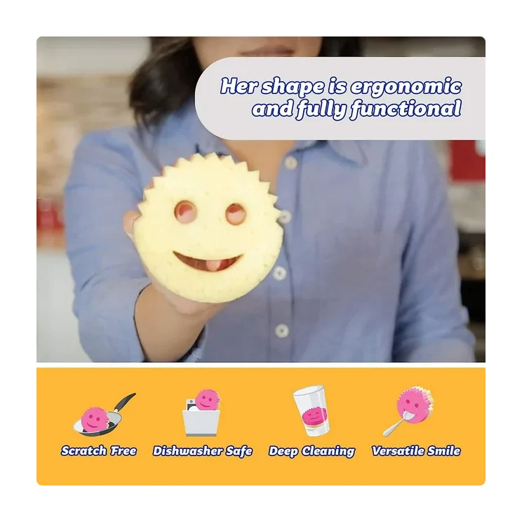 Scrub Daddy Scrub Mommy Sponge, Pink, Soft in Warm Water, Firm in Cold, 1 Count