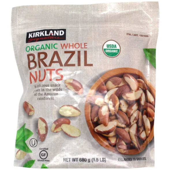 Kirkland Signature Organic Whole Brazil Nuts, 24 Ounce