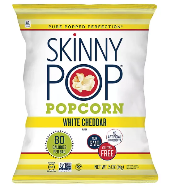 SkinnyPop Popcorn Dairy-Free White Cheddar Popcorn 0.5 oz