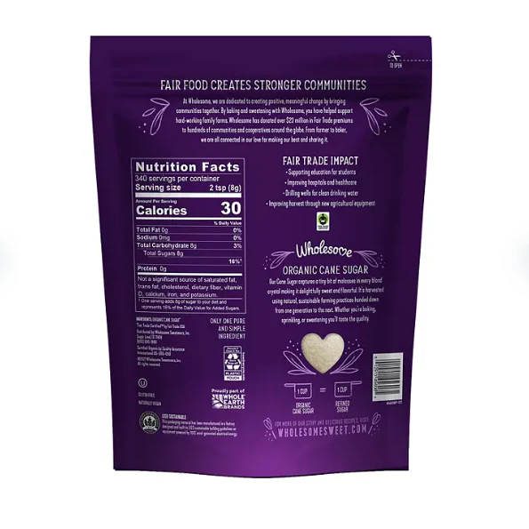 Wholesome Organic Cane Sugar (6 lbs.)