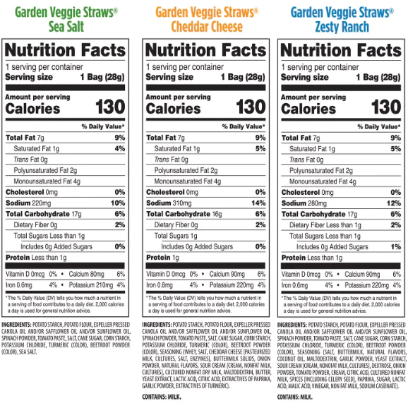 Sensible Portions Garden Veggie Straw Variety Pack (30 pk.)