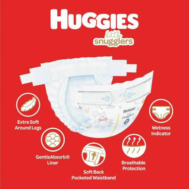 Huggies Little Snugglers Baby Diapers, Size 2, 29 Ct