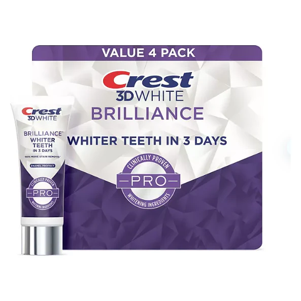 Crest 3D White Brilliance PRO Enamel Protect Toothpaste (3 oz., 4 pk.)