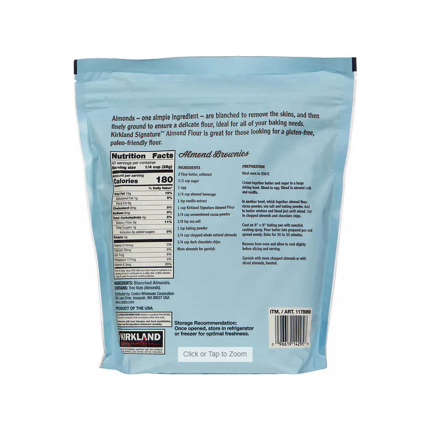 Kirkland Signature, Almond Flour, 3 lbs