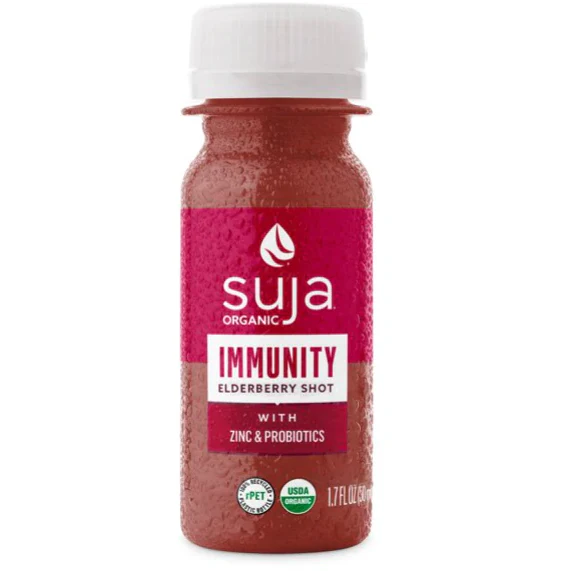 Suja Immunity Elderberry Shot with Zinc and Probiotic, Organic Juice Shot, 1.7 oz