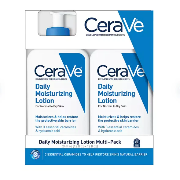 CeraVe Daily Moisturizing Lotion, Normal to Dry Skin, 12 fl. oz., 2 pk.