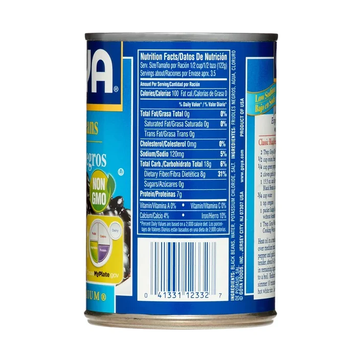 Goya Black Beans, Low Sodium, 15.5 Oz