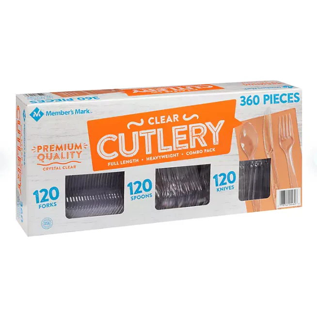 Member's Mark Clear Cutlery Combo Pack (360 ct.)