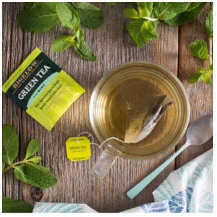 Bigelow Green Tea with Mint Tea Bags, 20 Count Box.