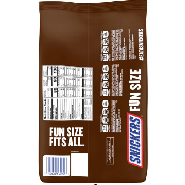 Snickers Variety Pack Fun Size Chocolate Candy Bars - 45 Pieces Bag