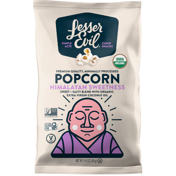 LesserEvil Organic Popcorn, Himalayan Sweetness, 6.4 oz