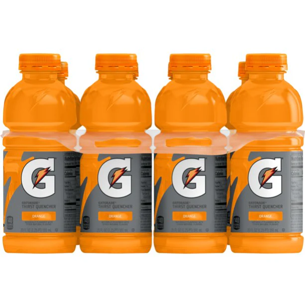 Gatorade Orange Thirst Quencher Sports Drink, 20 oz, 8 Pack Bottles