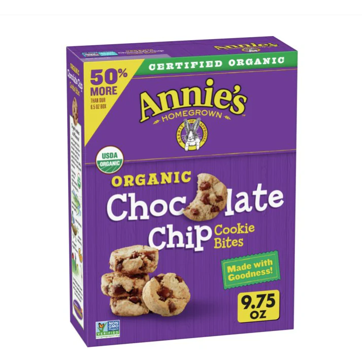 Annie's Homegrown Organic Cookie Bites Chocolate Chip