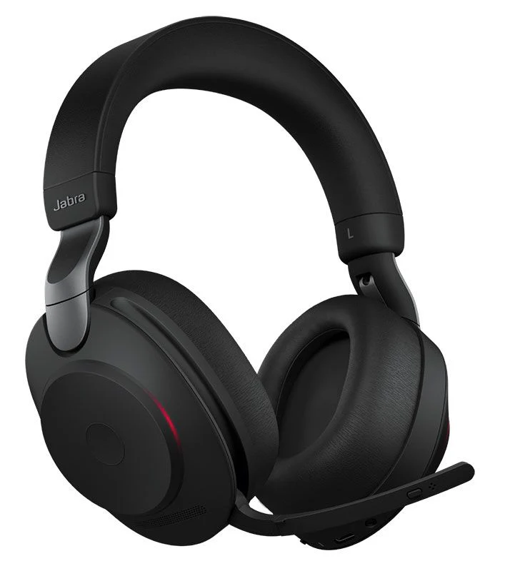 Jabra Evolve2 85 Wireless Headset Link380A MS Stereo Stand Black Microsoft Teams Certified - MPN 28599-999-989