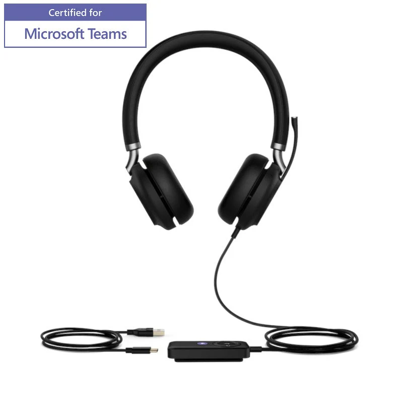 Yealink UH38 Teams Dual USB-C and Bluetooth Headset With Battery - MPN: 1308085