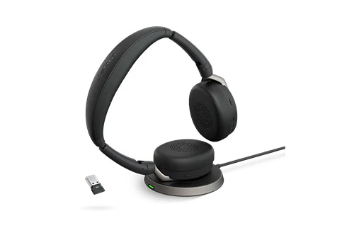 Jabra Evolve2 65 Flex Wireless Stereo Headset With charging Stand USB-A (MS) - MPN: 26699-999-989-01
