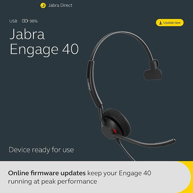 Jabra Engage 40 Mono Headset with inline link USB-A (MS) - MPN: 4093-413-279
