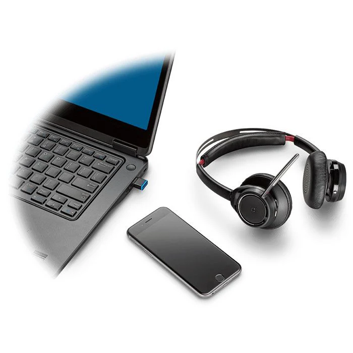 Poly B825-M, No Stand Voyager Focus UC Bluetooth Binaural Headset MPN 7F0J2AA