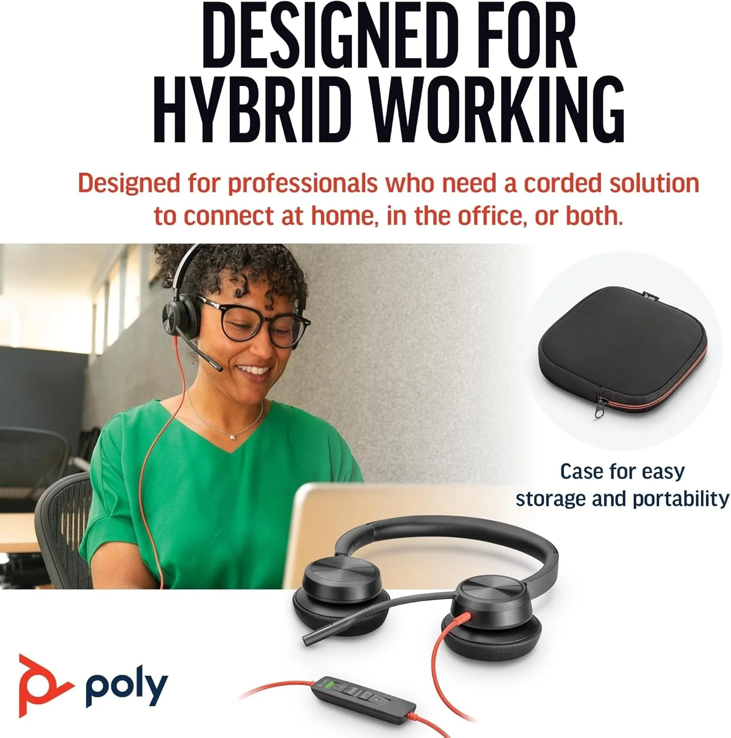 Poly Blackwire 8225 Stereo USB-A/C Headset MPN: 8X223AA