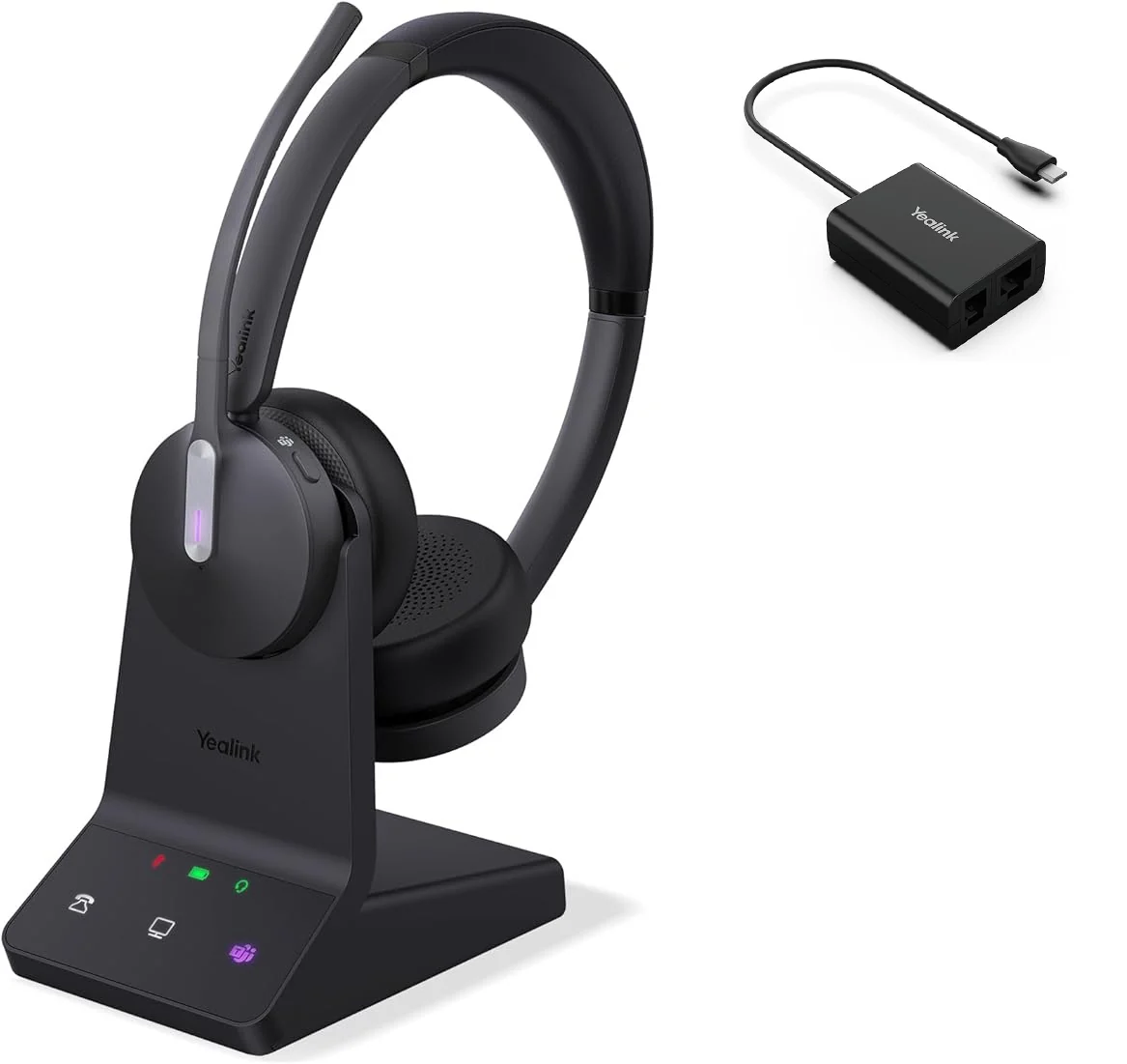 Yealink WH64 Duo DECT / Bluetooth Teams Wireless Headset With EHS Bundle