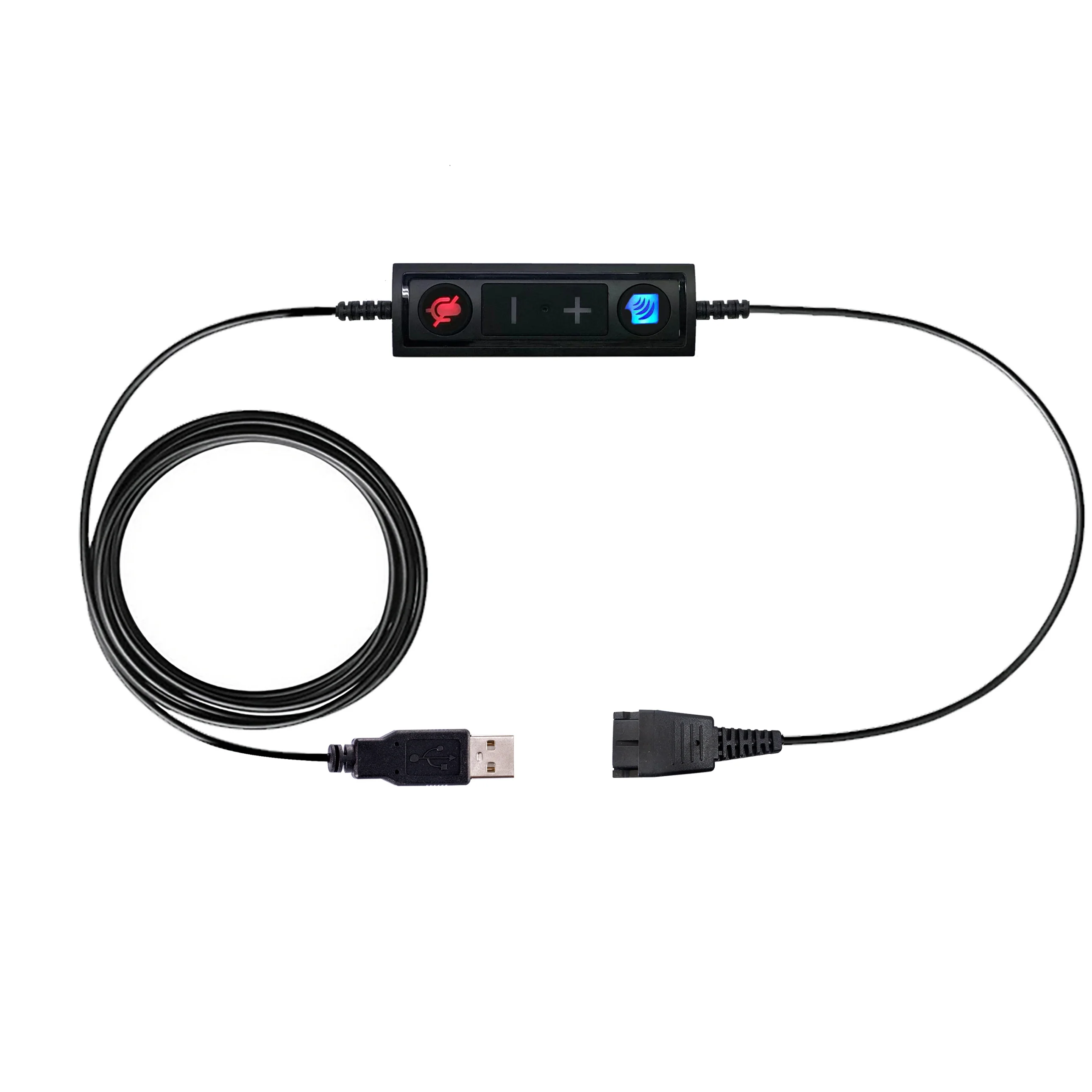 Jabra Compatible QD to USB Adapter Cable (with volume control and mute) - MPN: T01525