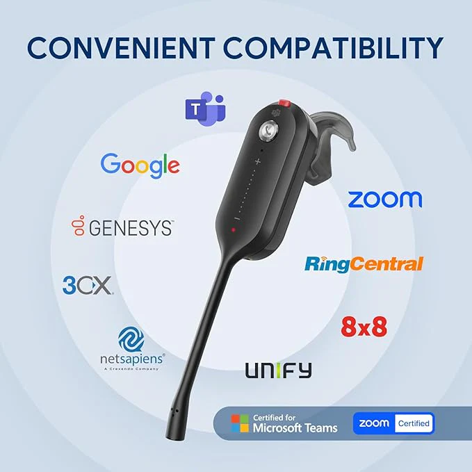 Yealink WH63 E2 Teams DECT Wireless Convertible Headset - MPN: 1208711