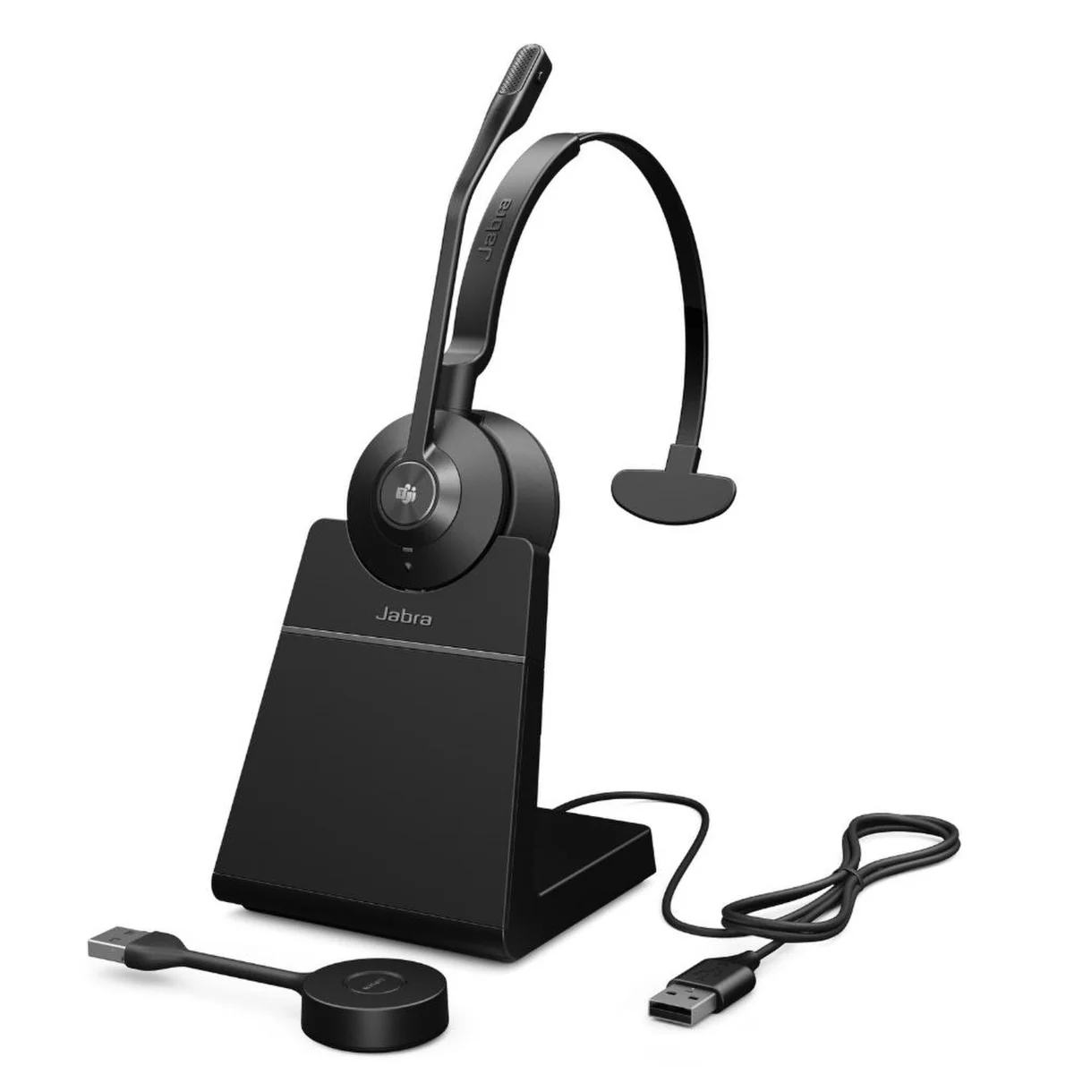 Jabra Engage 55 DECT Wireless Headset Mono UC with USB-A Link 400 and Charging Stand - MPN: 9553-415-125