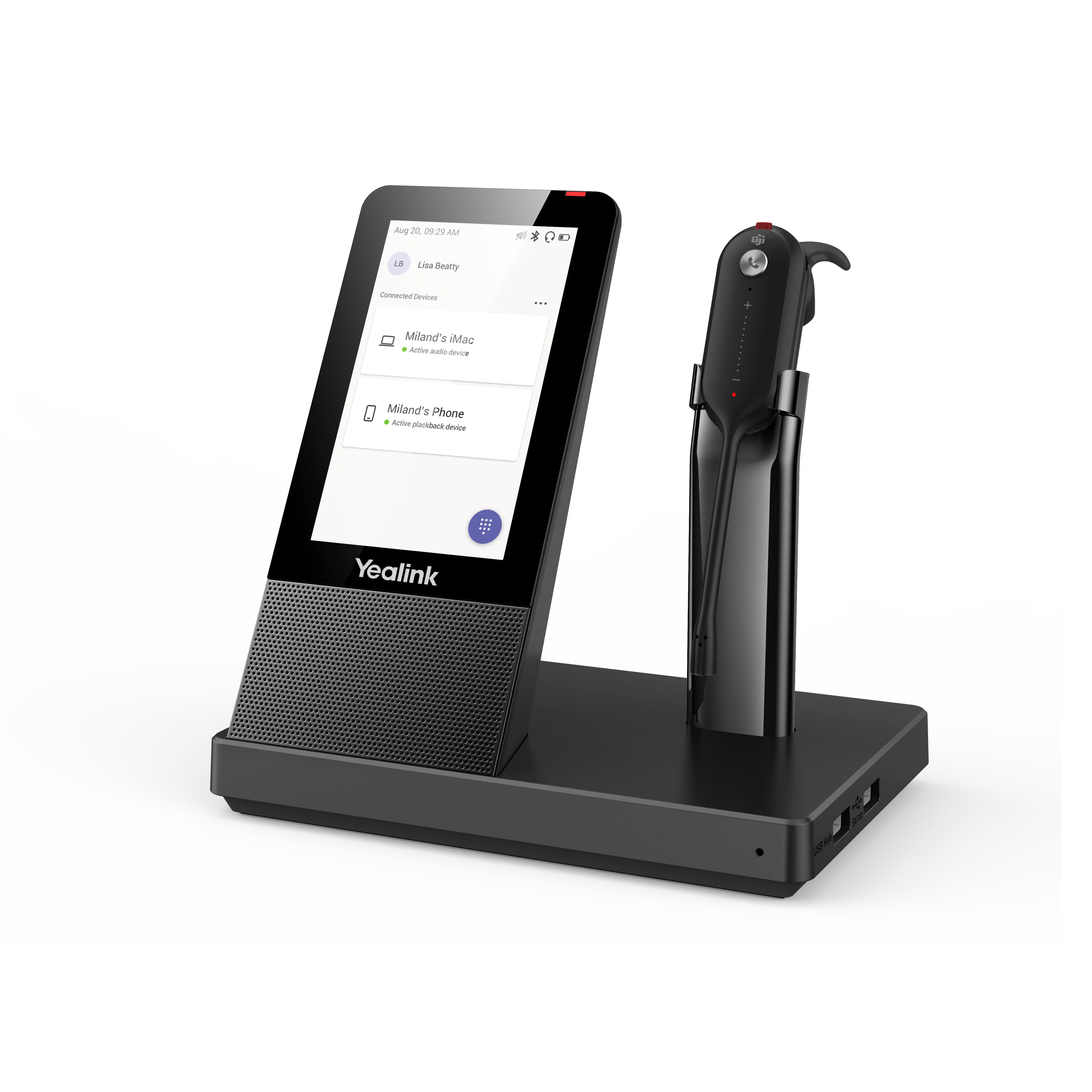 1308040 Yealink WH67 Convertible DECT Wireless Headset - Microsoft Teams Certified