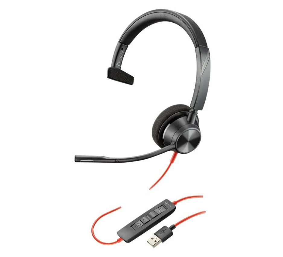 Poly / Plantronics Blackwire 3310-M USB-A/C Mono Headset MPN 8X216AA
