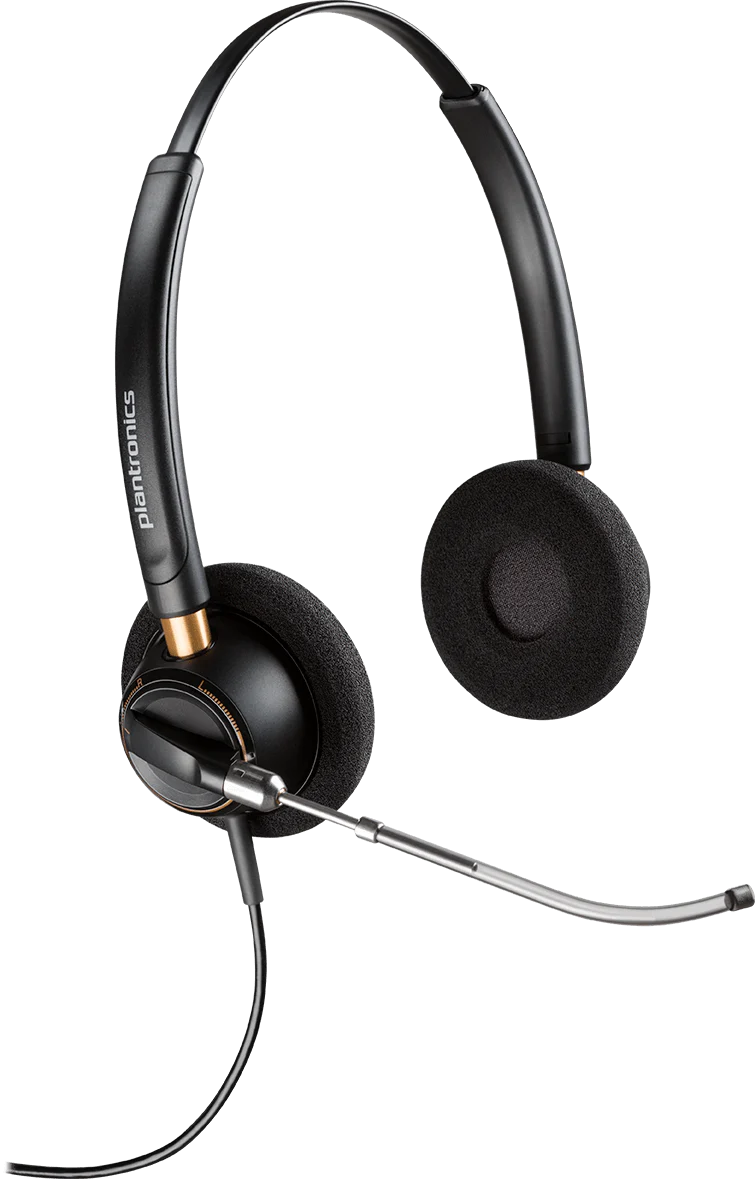 Poly / Plantronics Encore Pro Binaural HW520V Voice Tube Headset MPN 783P8AA#ABA