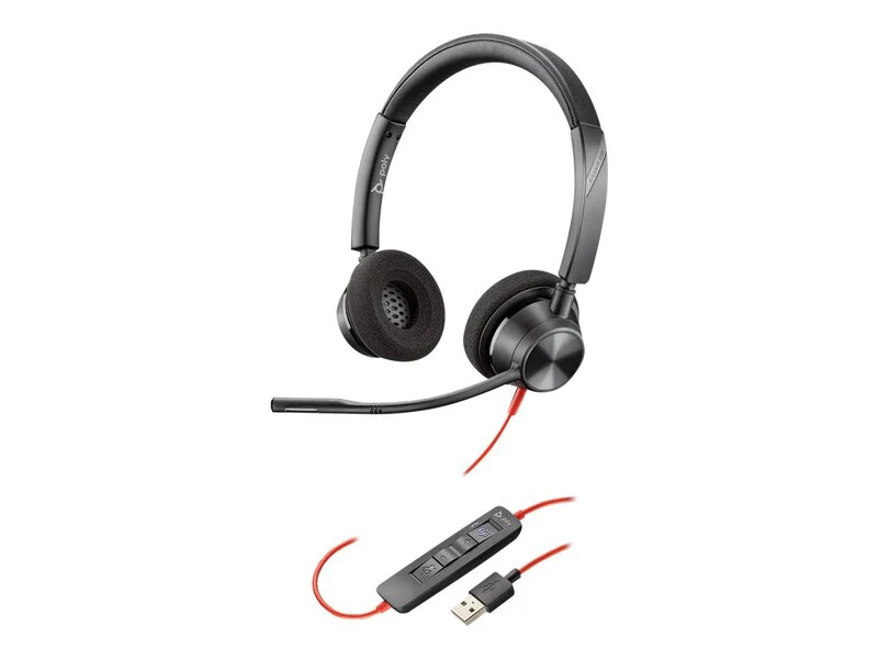 Poly Blackwire 3320 USB-A Duo Headset MPN 76J16AA