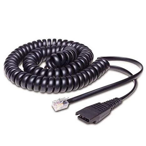 Jabra GN8000 Quick Disconnect (QD) Coiled Bottom Cord - MPN: 01-0203