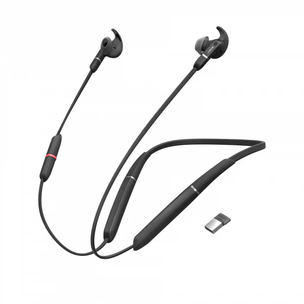Jabra Evolve 65e Bluetooth True Wireless Headset With Link 380 MS Black - MPN: 6599-623-109