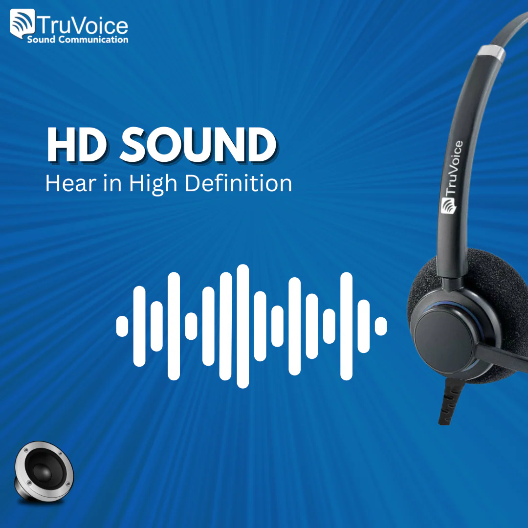 TruVoice HD-100 Single Ear Headset with Noise Canceling Microphone and HD Speakers - MPN: T00632