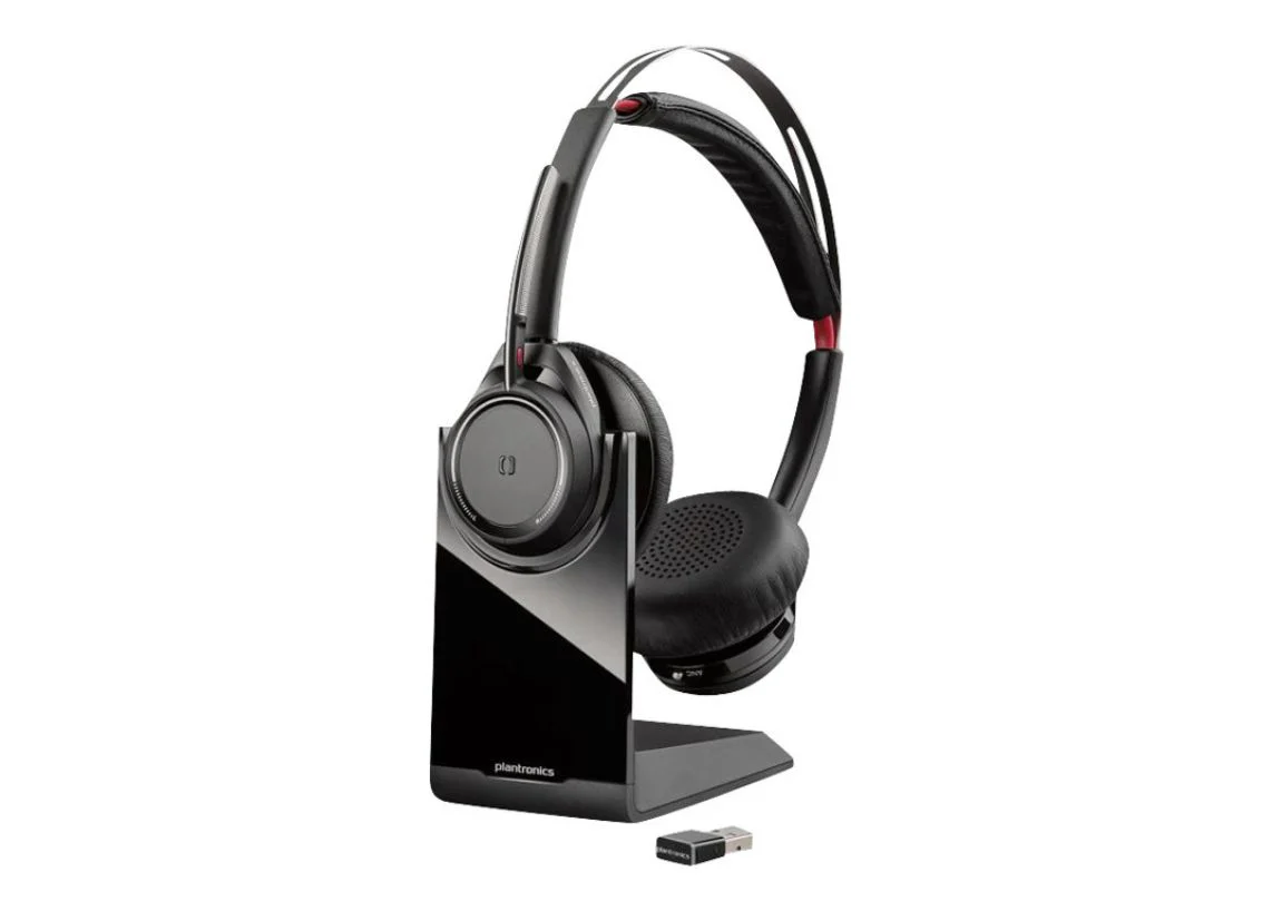 Poly Voyager B825 Focus UC Bluetooth Binaural Headset With Active Noise Canceling MPN 7E2M4AA