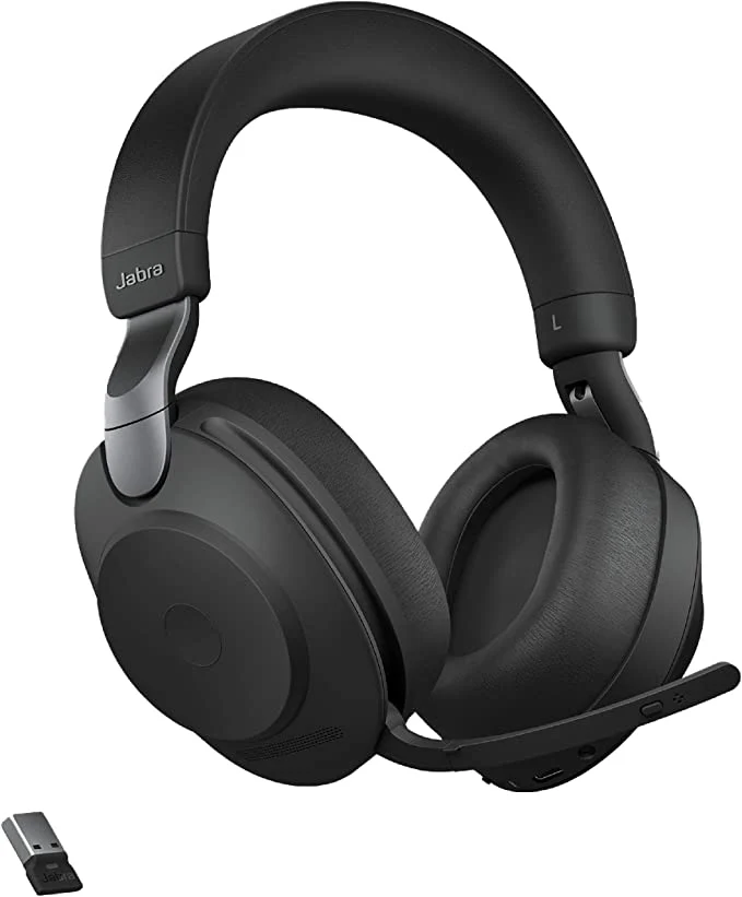 Jabra Evolve2 85 Wireless Headset Link380A MS Stereo Black Microsoft Teams Certified - MPN: 28599-999-999