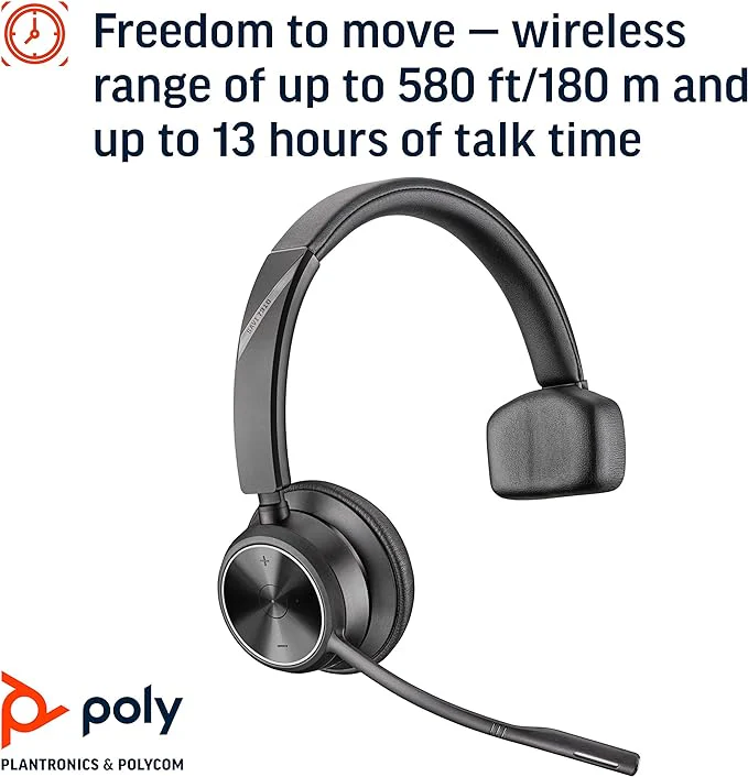 Poly Savi S7310T UC Wireless Headset, DECT 6.0 MPN 8L570AA#ABA