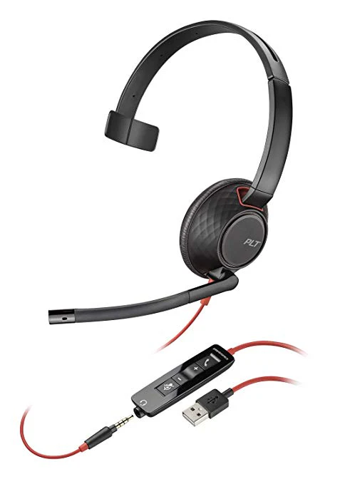 Poly / Plantronics Blackwire 5210 USB-A Monaural Headset With 3.5mm Connectivity MPN: 80R98AA