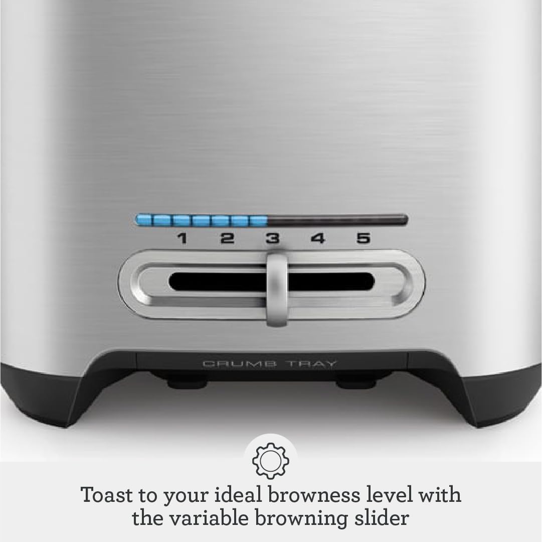 Breville Die-Cast Smart Toaster, 2-Slice, Brushed Stainless Steel