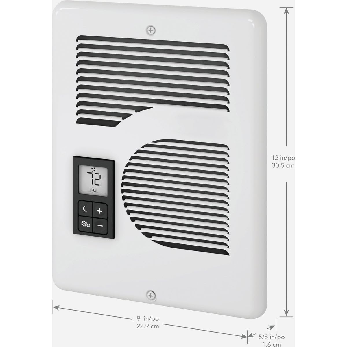 Cadet Energy Plus Wall Heater, Digital Thermostat, 240/208/120V, White