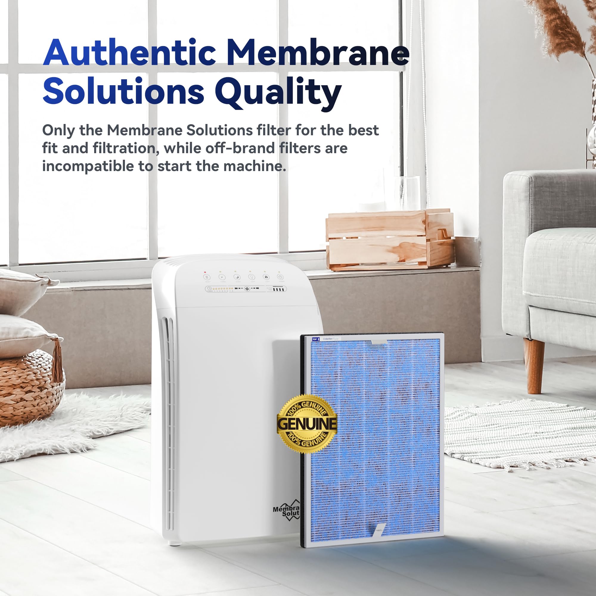 Membrane Solutions MSA3 Air Purifier for Home, Room Up to 1590 sq ft.