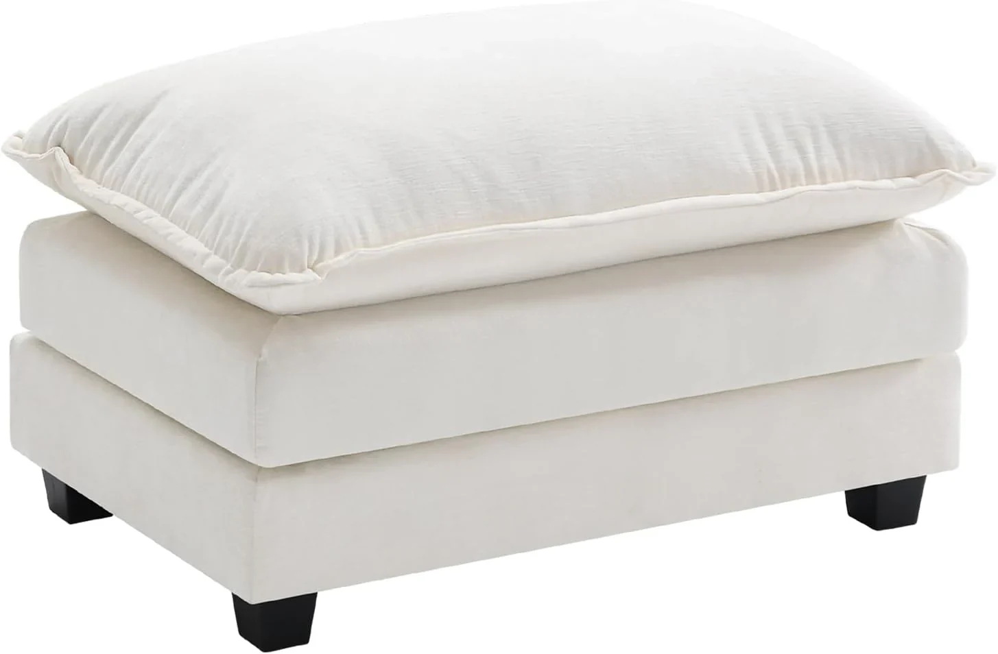 111.4 Inch L Shaped Modern Sofa Modular Cloud Sofa with Ottoman 4 Seater Chenille Deep Seat Sofa