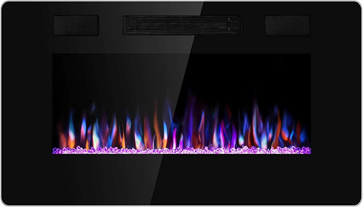 Antarctic Star 42 Inch Electric Fireplace in Wall Recessed and Wall Mounted Fireplace Heater