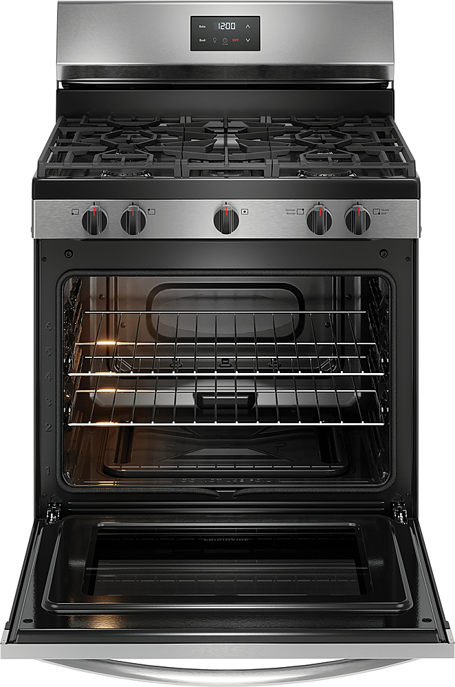 2025 5.1 Cu. Ft Freestanding Gas Range with Quick Boil Burner – Stainless Steel
