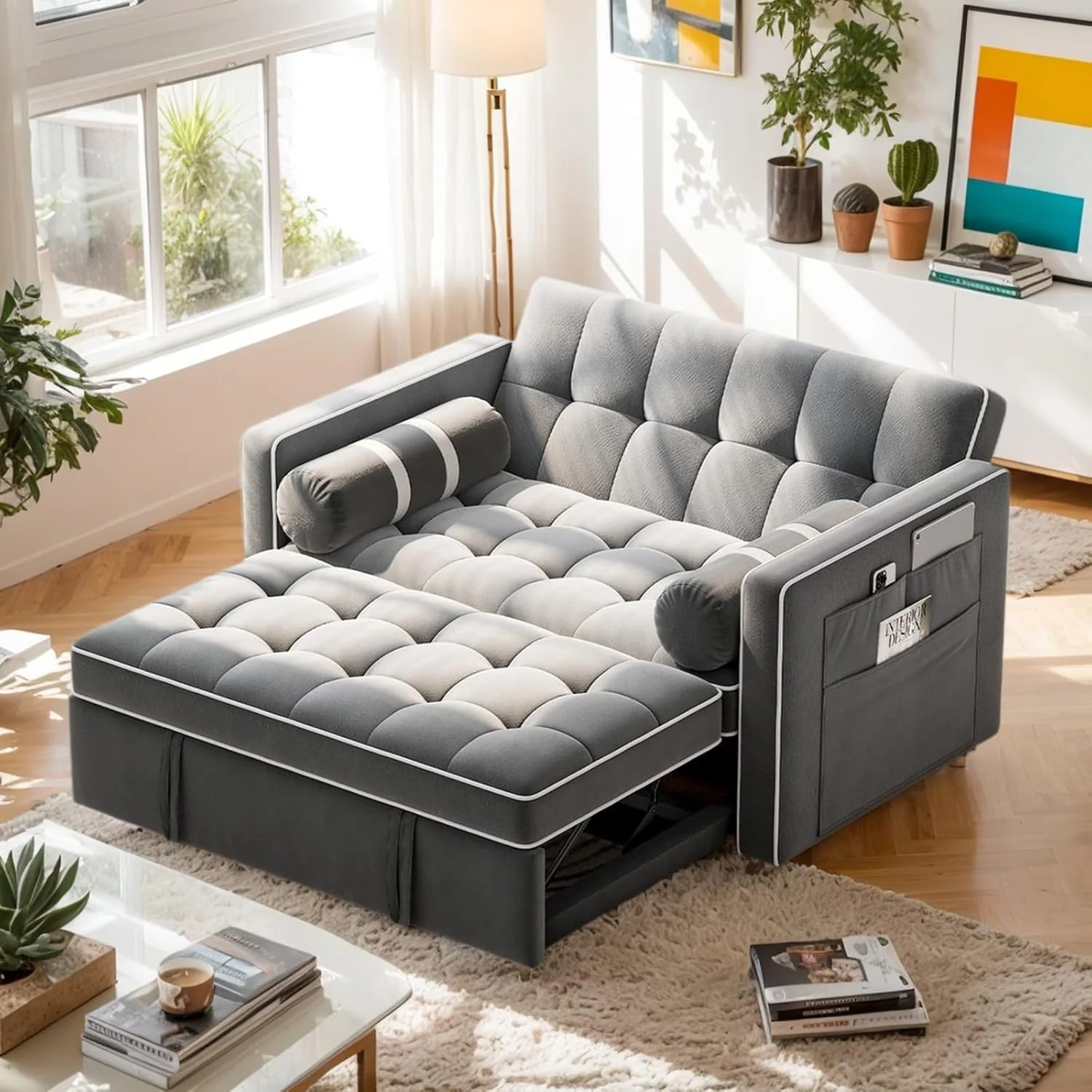 3 in 1 Convertible Sleeper Sofa Bed