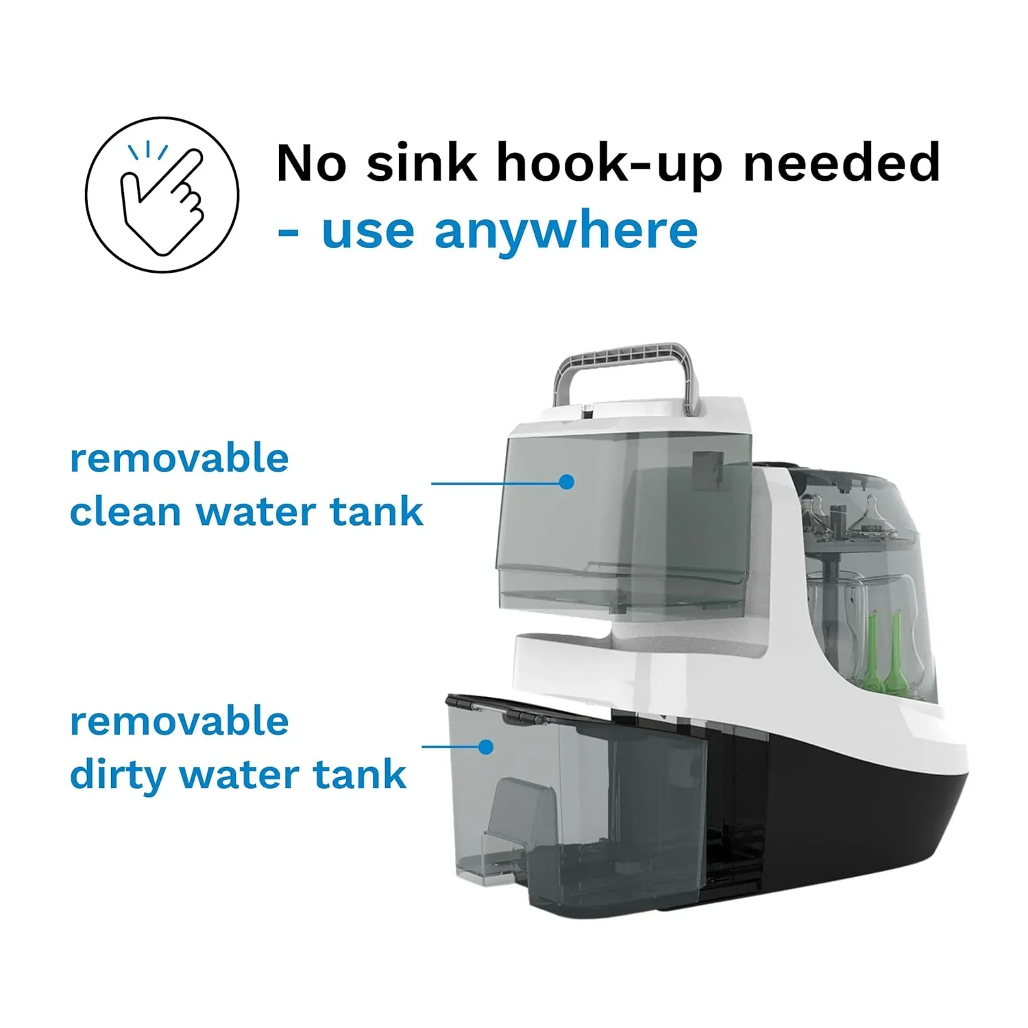 Bottle Washer Pro Baby Bottle Washer Sterilizer Dryer All in One Machine Cleans Bottles