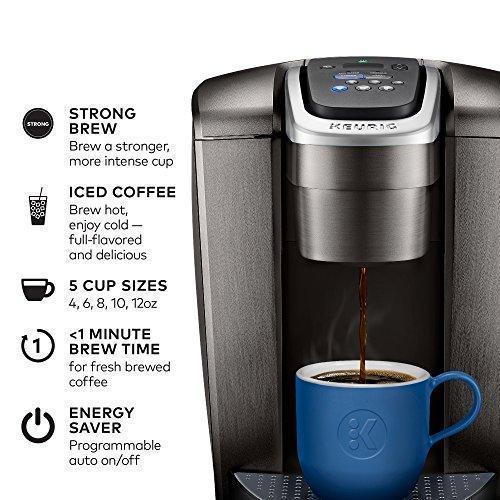 Keurig K Elite Coffee Maker, Single Serve K Cup Pod Coffee Brewer, With Iced Coffee Capability, Brushed Slate
