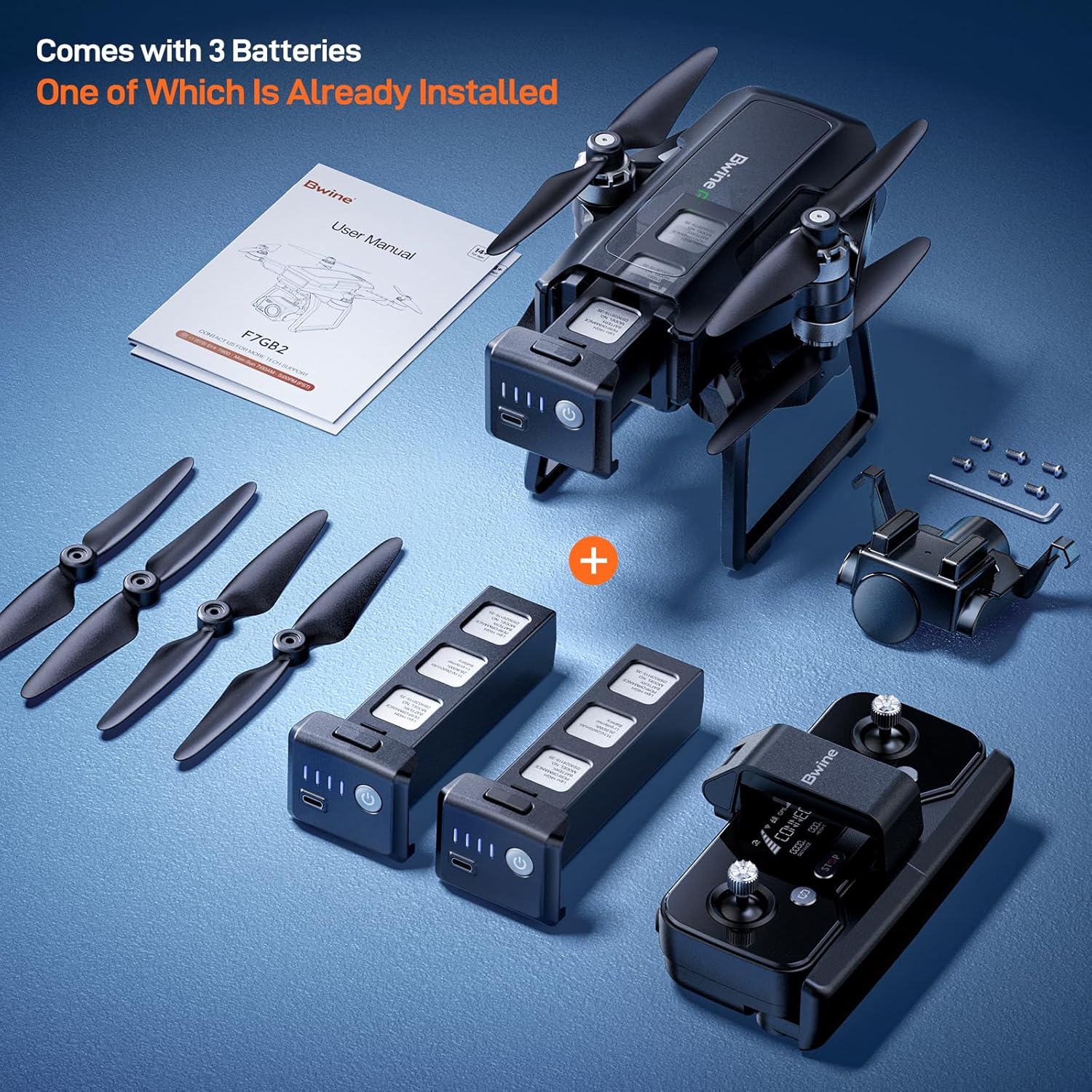 Adult-specific camera drone with 4K UHD aerial photography 3-axis gimbal 10000-foot control