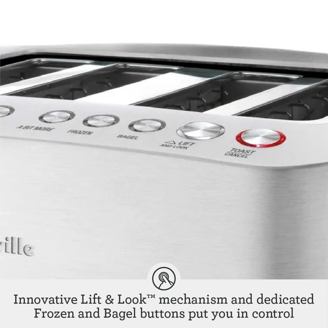 Breville Die-Cast Smart Toaster, 2-Slice, Brushed Stainless Steel