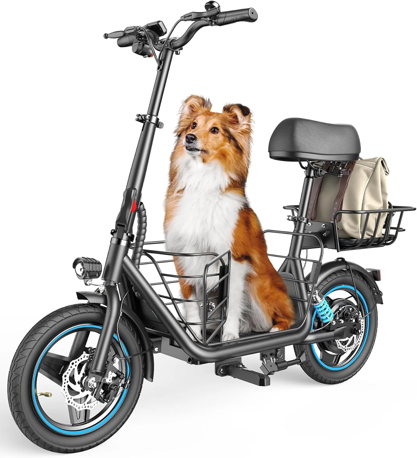 Adults Electric Scooter with Large Middle Basket